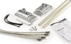 Adjustable Street Pole Brackets, Hold (1) 36"w Banner - Silver