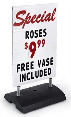 24 X 36 White Letter Board With Spring Base, 2 Sided, With Characters - Black