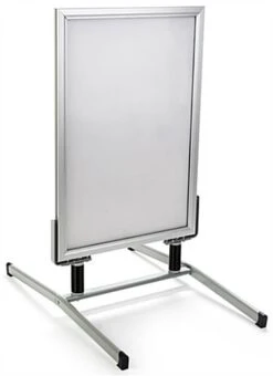 24” X 36” Sidewalk Sign For Posters, Spring Base, 2 Sided, Snap Open - Silver -LuxeDisplay Shop ss15a2436.ra1 preview