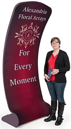 3' Trade Show Banner Stand W/ Double-Sided Custom Graphics, Curved, Portable -LuxeDisplay Shop ssbsnk3.ra2 preview