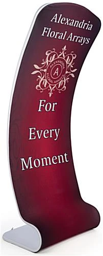 3' Trade Show Banner Stand W/ Single-Sided Custom Graphics, Curved, Portable
