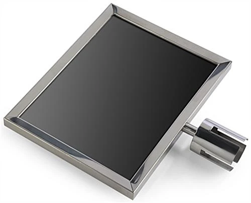 QueuePole.Economy 14 X 11 Stanchion Sign Frame, Slide-in Design, Landscape - Silver 4 QueuePole.Economy 14 X 11 Stanchion Sign Frame, Slide-in Design, Landscape - Silver - Image 2