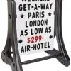 24 X 36 White Swinger Board, 2-Sided W/ 4 Wheels, Includes 314-Piece 4" Letter Set -LuxeDisplay Shop sswp24.rw preview