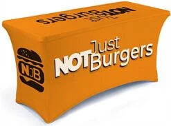4’ Stretch Table Cover, Fitted Design – Custom Graphics