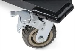 Stanchion Cart For 18 Posts With Locking Casters, Bumpers, Padding - Black -LuxeDisplay Shop stct18.ra4 preview