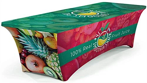 8’ Stretch Table Cover, Full Back & Zipper – Custom Graphics 3 8’ Stretch Table Cover, Full Back & Zipper – Custom Graphics