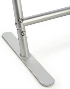 6' Trade Show Display Stand, Wave Shaped, Portable, Frame Only - Silver -LuxeDisplay Shop stfr6s.ra3 preview