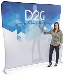 8' Trade Show Display With Custom Graphics, Wave Shaped, Portable -LuxeDisplay Shop stfr8ss.ra2 preview