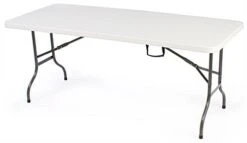 6' Folding Table W/ Custom Header & Fitted Stretch Tablecloth - Front Only Printing -LuxeDisplay Shop stp6hdr.ra4 preview 1