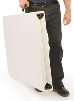 8' Folding Table W/ Custom Header & Fitted Stretch Tablecloth - Full Bleed Printing -LuxeDisplay Shop stp8hdr.ra1 preview 1