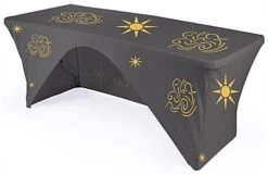 6' Folding Table With Fitted Stretch Tablecloth - Full Color Custom Design -LuxeDisplay Shop str6blk.ra1 edit preview