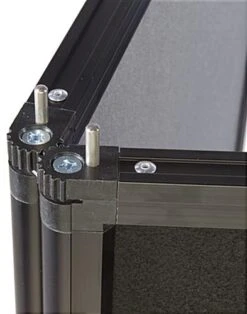 67"w Floor Standing Hook & Loop Display Board, 6 Panels - Black -LuxeDisplay Shop t6pnlbk.ra3 preview