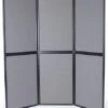 67"w Floor Standing Hook & Loop Display Board, 6 Panels - Gray -LuxeDisplay Shop t6pnlgy.ra1 preview
