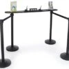 QueuePole.Economy (4) 41.5” Stanchion Posts W/ Black Belt & Writing Surface - Black -LuxeDisplay Shop tbl2quercc4.rw preview