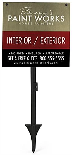 18 X 18 Real Estate Sign Ground Stake For Poster Boards, T-Bar, Weatherproof - Black 8 18 X 18 Real Estate Sign Ground Stake For Poster Boards, T-Bar, Weatherproof - Black - Image 6