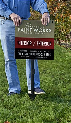 18 X 18 Real Estate Sign Ground Stake For Poster Boards, T-Bar, Weatherproof - Black 7 18 X 18 Real Estate Sign Ground Stake For Poster Boards, T-Bar, Weatherproof - Black - Image 5