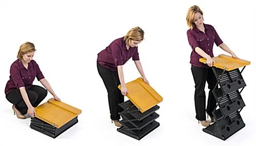 40” Tall Portable Counter With 6 Literature Pockets - Maple 7 40” Tall Portable Counter With 6 Literature Pockets - Maple - Image 5