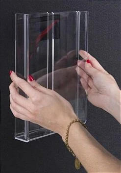 8.5 X 11 Magazine Holder With Hook And Loop Fasteners For Display Boards - Clear -LuxeDisplay Shop tebr85.ra3 preview