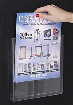 8.5 X 11 Magazine Holder With Hook And Loop Fasteners For Display Boards - Clear -LuxeDisplay Shop tebr85.ra4 preview