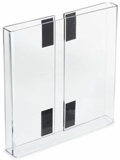 8.5 X 11 Magazine Holder With Hook And Loop Fasteners For Display Boards - Clear