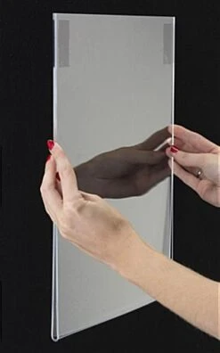 11 X 14 Sign Holder With Hook And Loop Fasteners For Display Boards - Clear -LuxeDisplay Shop tefl1114.ra3 preview