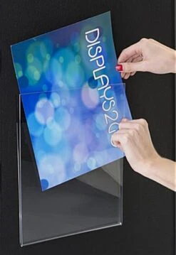 8.5 X 11 Sign Holder With Hook And Loop Fasteners For Display Boards - Clear -LuxeDisplay Shop tefl8511.ra4 preview