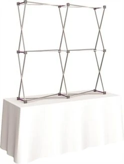 60" Square Tabletop Display Board W/ Custom Printed Graphics Wrap, Hopup Collapsible -LuxeDisplay Shop tehu6ec.ra2 preview