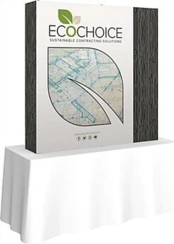 60" Square Tabletop Display Board W/ Custom Printed Graphics Wrap, Hopup Collapsible