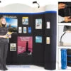 10' Curved Trade Show Display W/ Header, Hook-and-Loop Fabric & 2 Spotlights - Black 2 10' Curved Trade Show Display W/ Header, Hook-and-Loop Fabric & 2 Spotlights - Black -LuxeDisplay Shop tepalbk.7