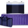 Deluxe 56"w Tabletop Hook & Loop Display, 3 Panels, 2 Spotlights, Blank Header -LuxeDisplay Shop tepld3pnbk.rw preview