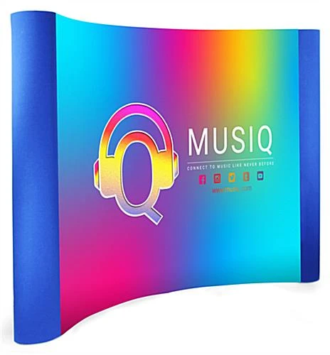 10’ Coyote Popup Trade Show Banner Backdrop W/ Custom Graphics & End Caps - Blue 3 10’ Coyote Popup Trade Show Banner Backdrop W/ Custom Graphics & End Caps - Blue