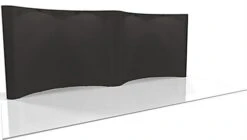 20' Coyote Popup Trade Show Display W/ Hook-and-Loop Fabric & End Caps - Black