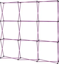 8' Coyote Popup Trade Show Display With Hook-and-Loop Fabric - Gray -LuxeDisplay Shop tepuv8gs.ra1 preview