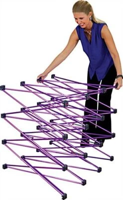 8' Coyote Popup Trade Show Display With Hook-and-Loop Fabric - Gray -LuxeDisplay Shop tepuv8gs.ra3 preview