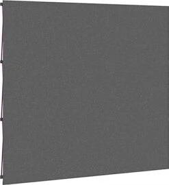 8' Coyote Popup Trade Show Display With Hook-and-Loop Fabric - Gray