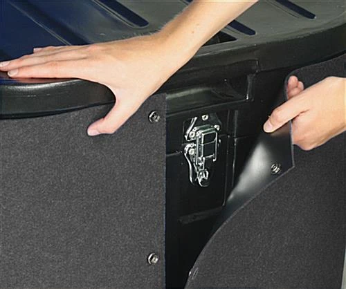 8' Pop Up Display W/ Hook-and-Loop Fabric, Halogen Lights & Counter - Black 8 8' Pop Up Display W/ Hook-and-Loop Fabric, Halogen Lights & Counter - Black - Image 6