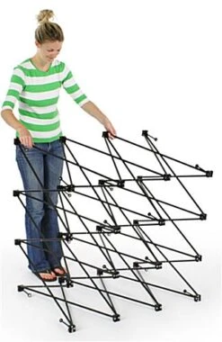 8' Curved Pop Up Display W/ Hook-and-Loop Fabric, Counter & 2 Spotlights - Gray -LuxeDisplay Shop tepuvf8gr.ra2 preview