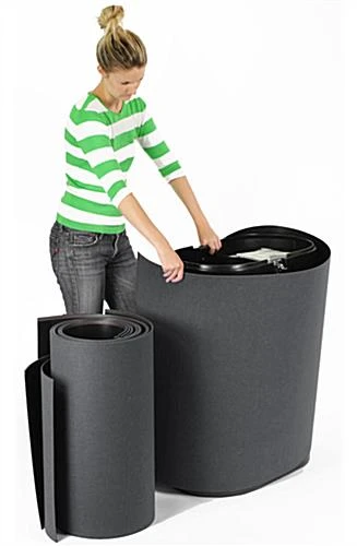 10' Pop Up Display W/ Custom Header, 2 Spotlights & Portable Counter - Black 5 10' Pop Up Display W/ Custom Header, 2 Spotlights & Portable Counter - Black - Image 3