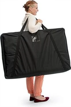 96"w Tabletop Hook & Loop Display Board, 4 Panels, Double Sided - Black & Gray -LuxeDisplay Shop tfr9636bk.ra4 preview