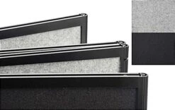 96"w Tabletop Hook & Loop Display Board, 4 Panels, Double Sided - Black & Gray -LuxeDisplay Shop tfr9636bk.ra6 preview