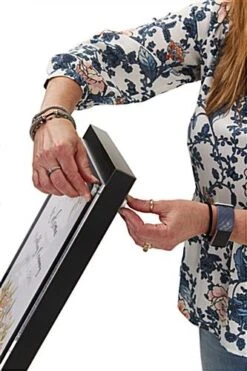 Workshop Series 8.5 X 11 Sign Stand For Floor With Sign Hardware For Frame - Black -LuxeDisplay Shop tlh8511blk.ra3 preview