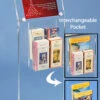 11 X 14 Acrylic Sign Stand, 2 Literature Pockets, 4"/8.5"w - Clear -LuxeDisplay Shop tlhaclg2t.7