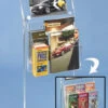 11 X 14 Acrylic Sign Stand, 6 Literature Pockets, 4"/8.5"w - Clear -LuxeDisplay Shop tlhaclg6pk