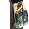 8.5 X 11 Sign Stand With Literature Holders, 4"/8.5"w, 2/4 Pockets - Black -LuxeDisplay Shop tlhblks2t.rw preview
