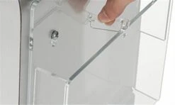 8.5 X 11 Sign Floor Stand W/ Literature Pocket, 4"/8.5"w, Standoff Frame - Silver 11 8.5 X 11 Sign Floor Stand W/ Literature Pocket, 4"/8.5"w, Standoff Frame - Silver -LuxeDisplay Shop tlhslvs1p.ra3 preview