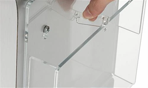 8.5 X 11 Sign Floor Stand W/ Literature Pocket, 4"/8.5"w, Standoff Frame - Silver 6 8.5 X 11 Sign Floor Stand W/ Literature Pocket, 4"/8.5"w, Standoff Frame - Silver - Image 4