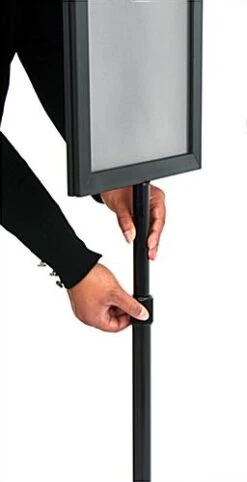 11 X 17 Sign Stand For Floor, Double Sided, Top Insert, Adjustable Height - Black -LuxeDisplay Shop tls1117bk.ra2 preview