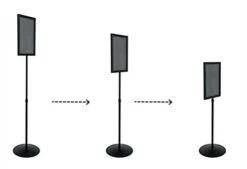 11 X 17 Sign Stand For Floor, Double Sided, Top Insert, Adjustable Height - Black -LuxeDisplay Shop tls1117bk.ra3 preview