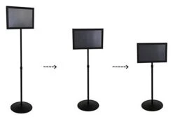 17 X 11 Sign Stand For Floor, Double Sided, Top Insert, Adjustable Height - Black -LuxeDisplay Shop tls1711blk.3 preview