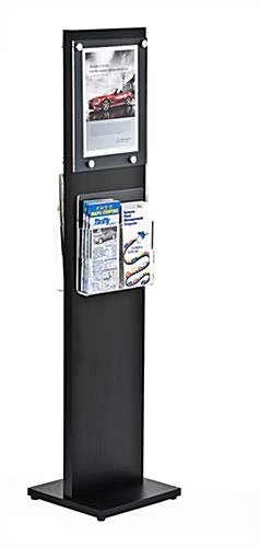 8.5 X 11 Acrylic Sign Stand With Literature Holders, 4"/8.5"w, Double Sided - Black 6 8.5 X 11 Acrylic Sign Stand With Literature Holders, 4"/8.5"w, Double Sided - Black - Image 4